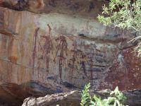 Ancient Aboriginal rock art in Kimberley, Western Australian Continent. Picture: David M. Welch.