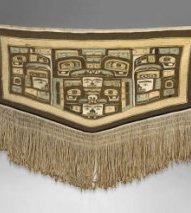 Tlingit chilkat weaving from British Columbia, attributed to Anisalaga (Mary Ebbetts Hunt) 1823-1919